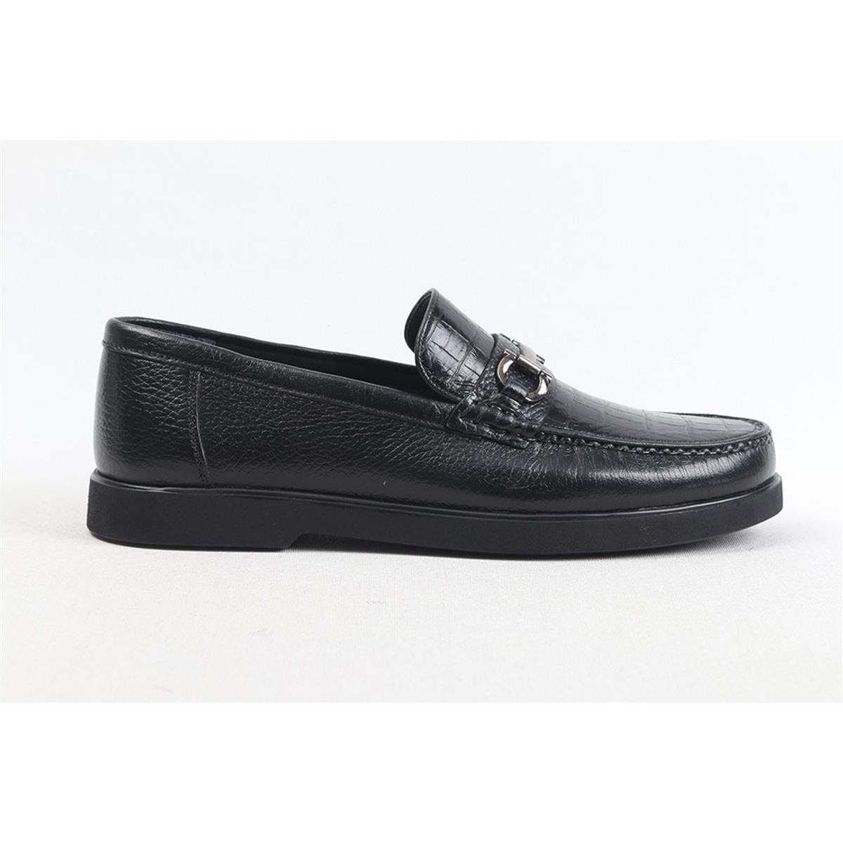 ULUS 1004 TOKALI CROCO SİYAH EVA LOAFER AYAKKABI
