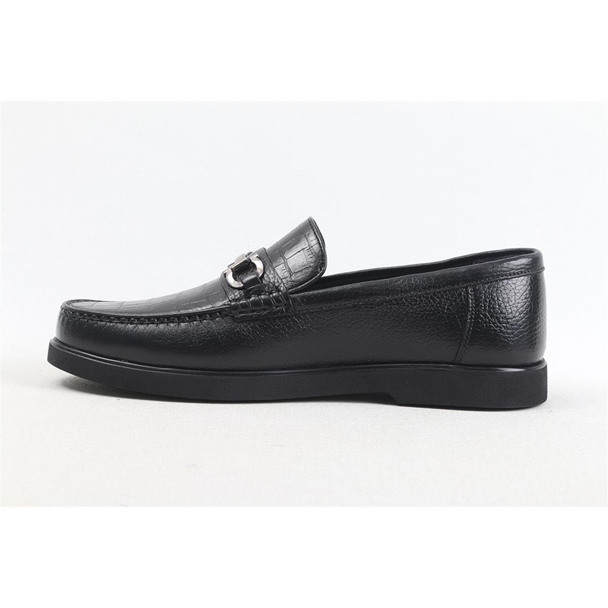 ULUS 1004 TOKALI CROCO SİYAH EVA LOAFER AYAKKABI