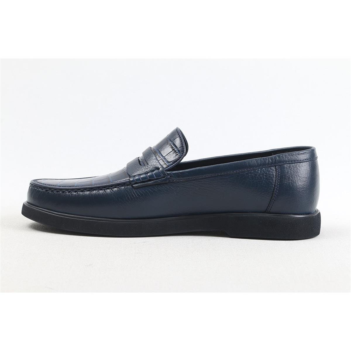 ULUS 1005 FİYONK CROCO LACİVERT EVA LOAFER AYAKKABI