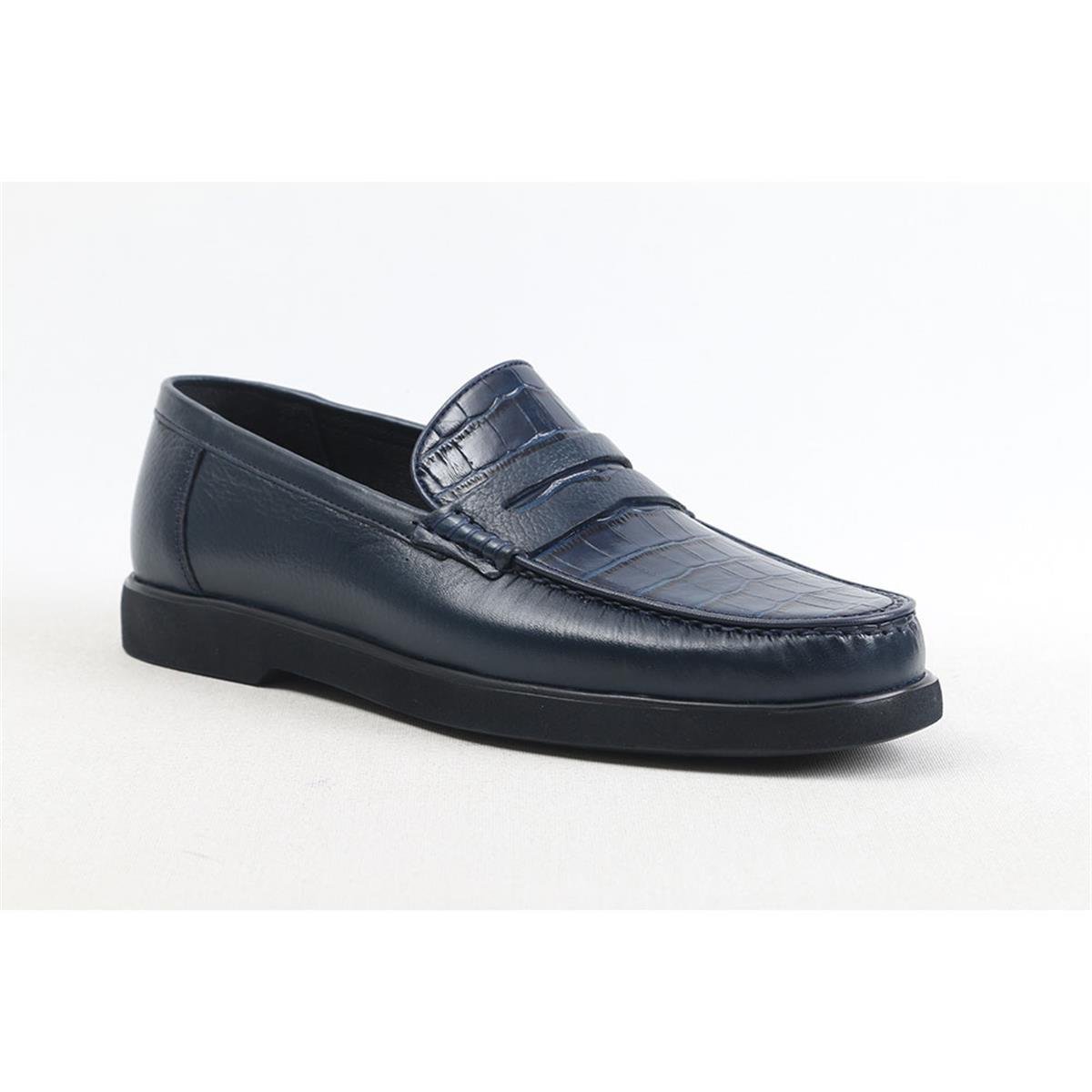 ULUS 1005 FİYONK CROCO LACİVERT EVA LOAFER AYAKKABI