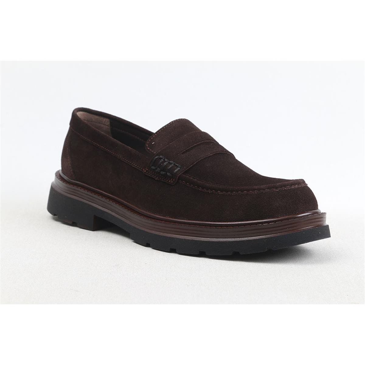ULUS 1110-2 LOAFER FİYONKLU KAHVE SÜET CASUAL AYAKKABI