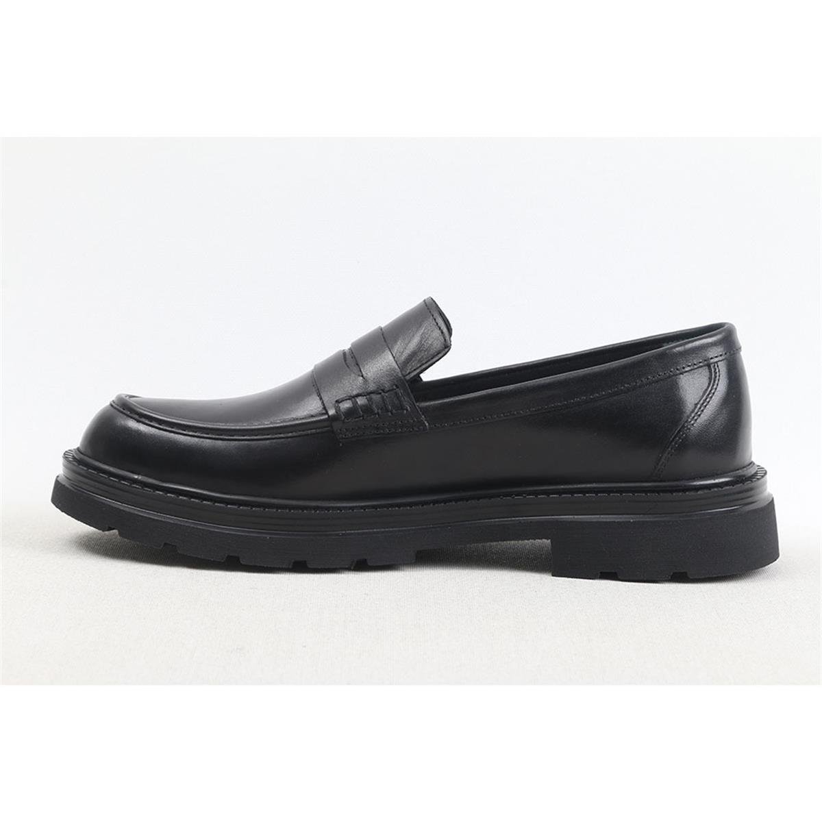 ULUS 1110-2 LOAFER FİYONKLU SİYAH ANTİK CASUAL AYAKKABI