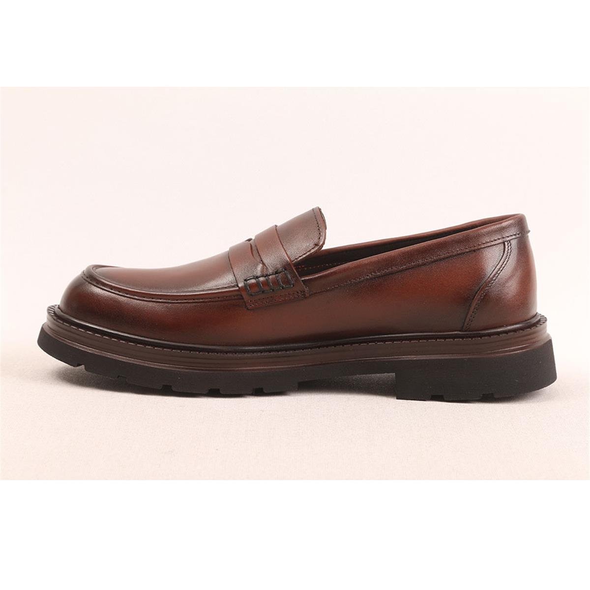 ULUS 1110-2 LOAFER FİYONKLU TABA ANTİK CASUAL AYAKKABI