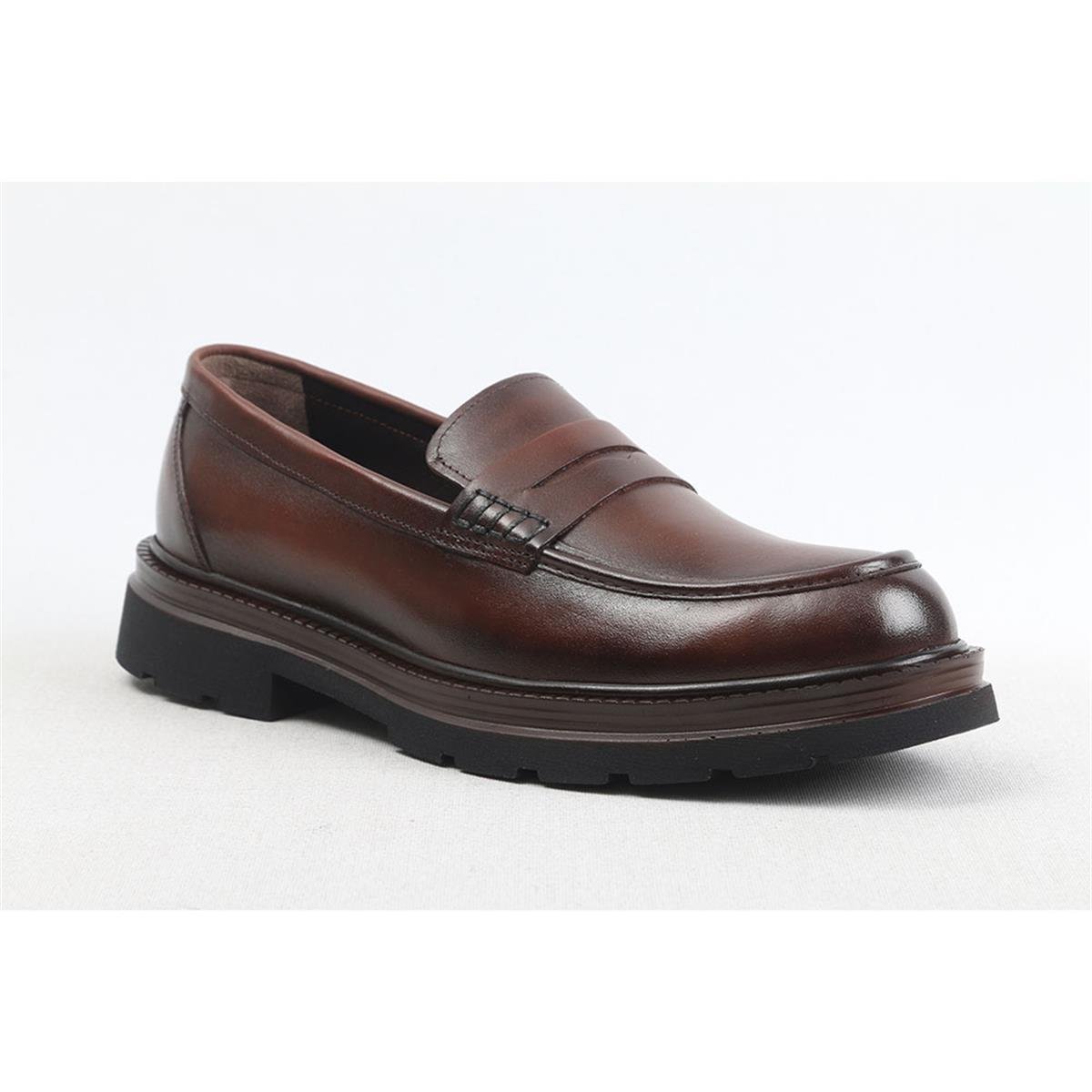 ULUS 1110-2 LOAFER FİYONKLU TABA ANTİK CASUAL AYAKKABI
