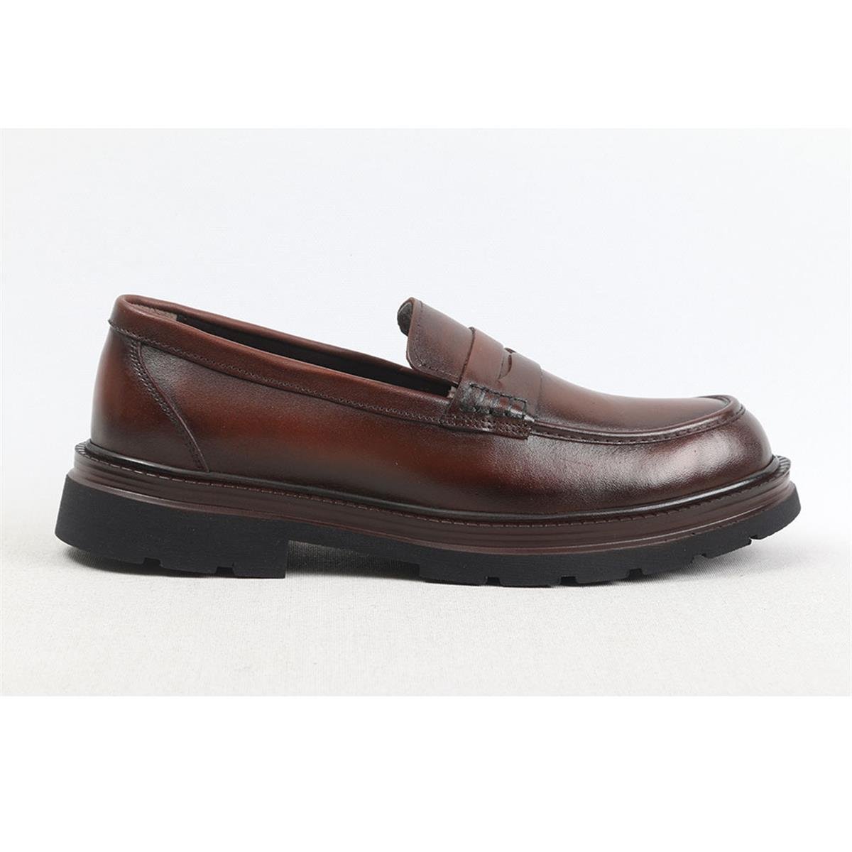ULUS 1110-2 LOAFER FİYONKLU TABA ANTİK CASUAL AYAKKABI