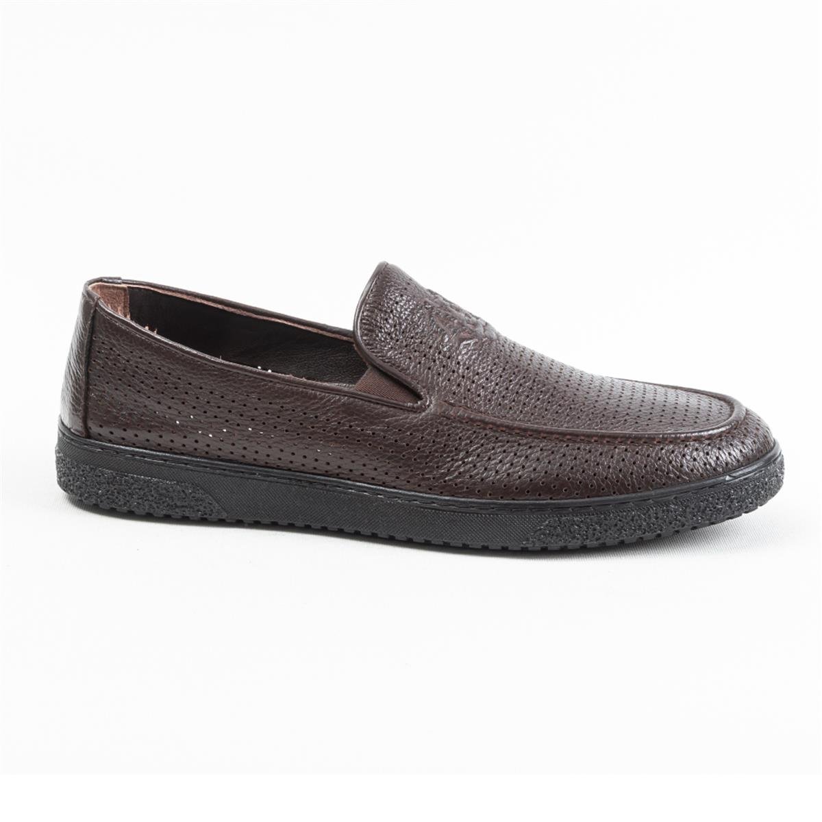 Ulus 1112 Delikli Kahve Poli Loafer Ayakkabı