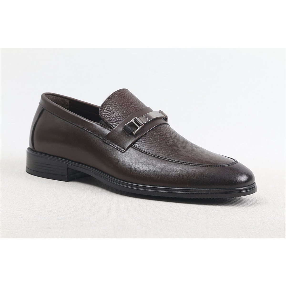ULUS 1415 SİYAH LOAFER TOKALI KAUÇUK TABAN AYAKKABI
