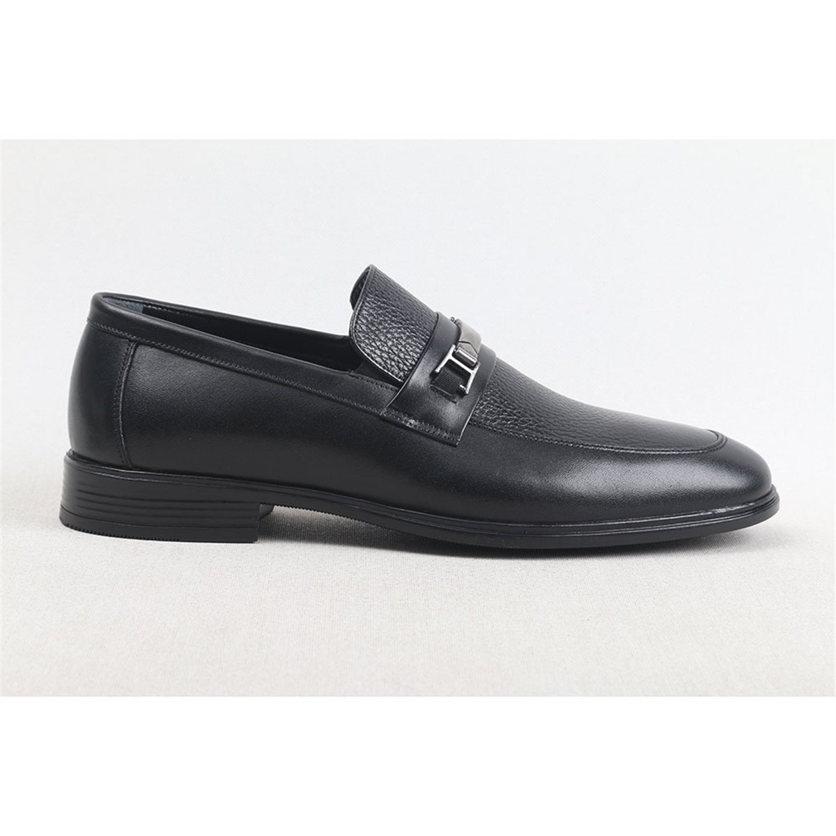 ULUS 1415 SİYAH LOAFER TOKALI KAUÇUK TABAN AYAKKABI