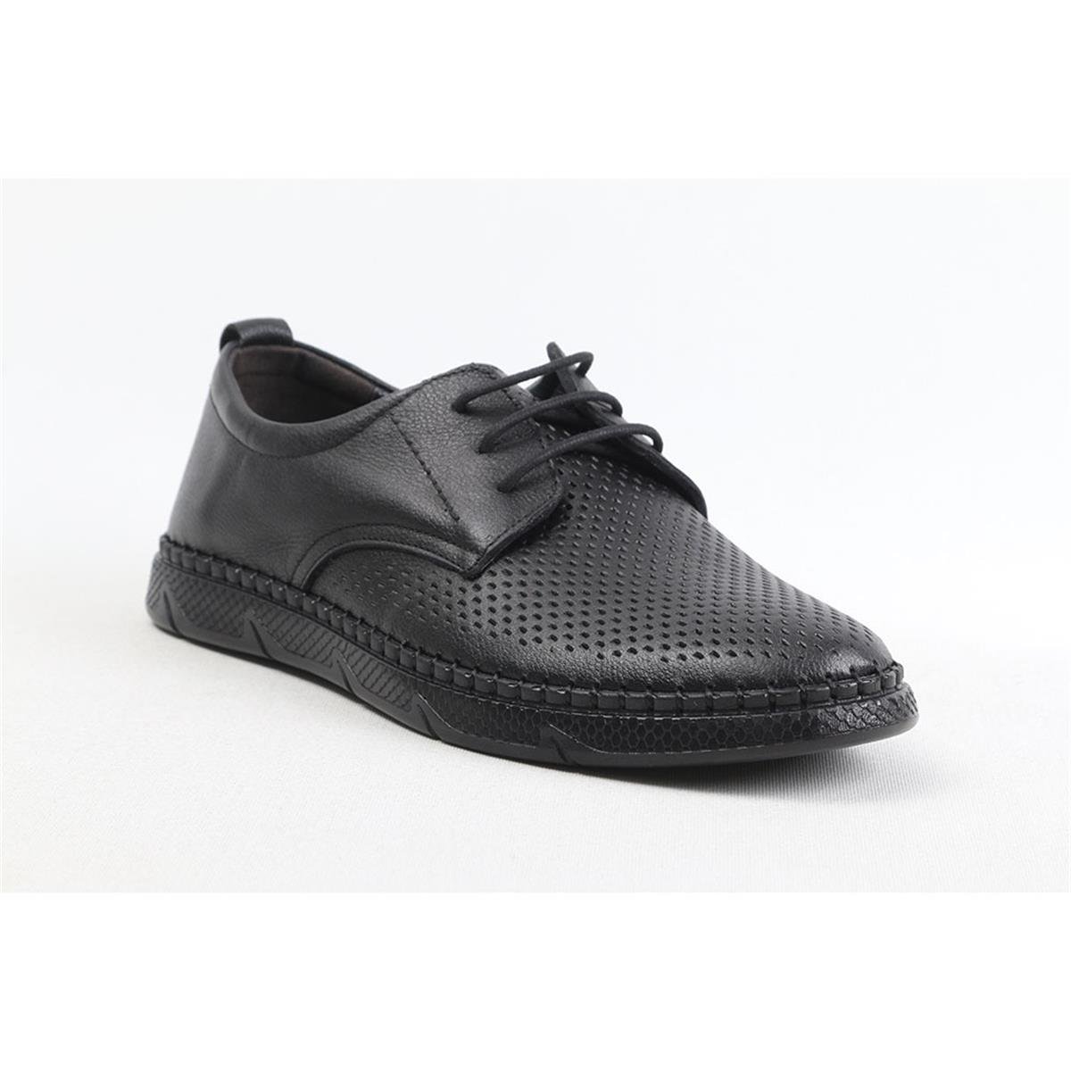 ULUS 1823 DELİKLİ SİYAH CASUAL AYAKKABI