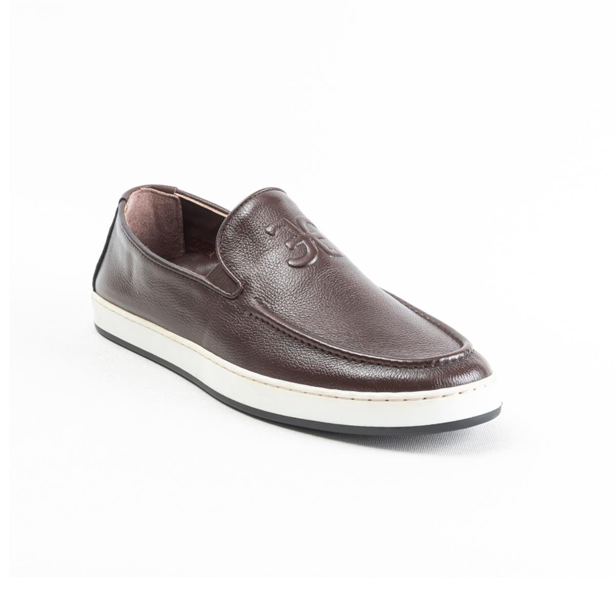 Ulus 2118 Kahve Fb Baskı Loafer Ayakkabı