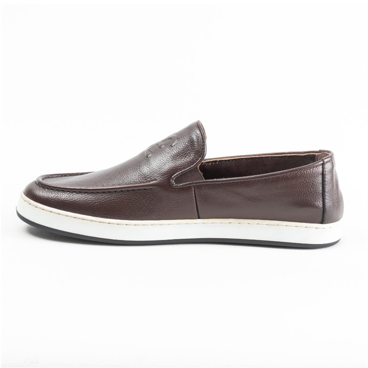 Ulus 2118 Kahve Fb Baskı Loafer Ayakkabı