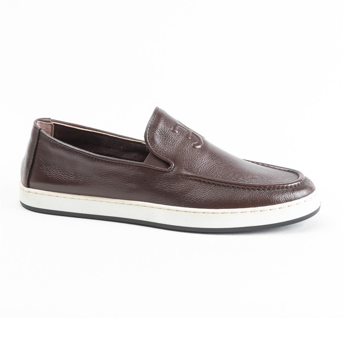 Ulus 2118 Kahve Fb Baskı Loafer Ayakkabı