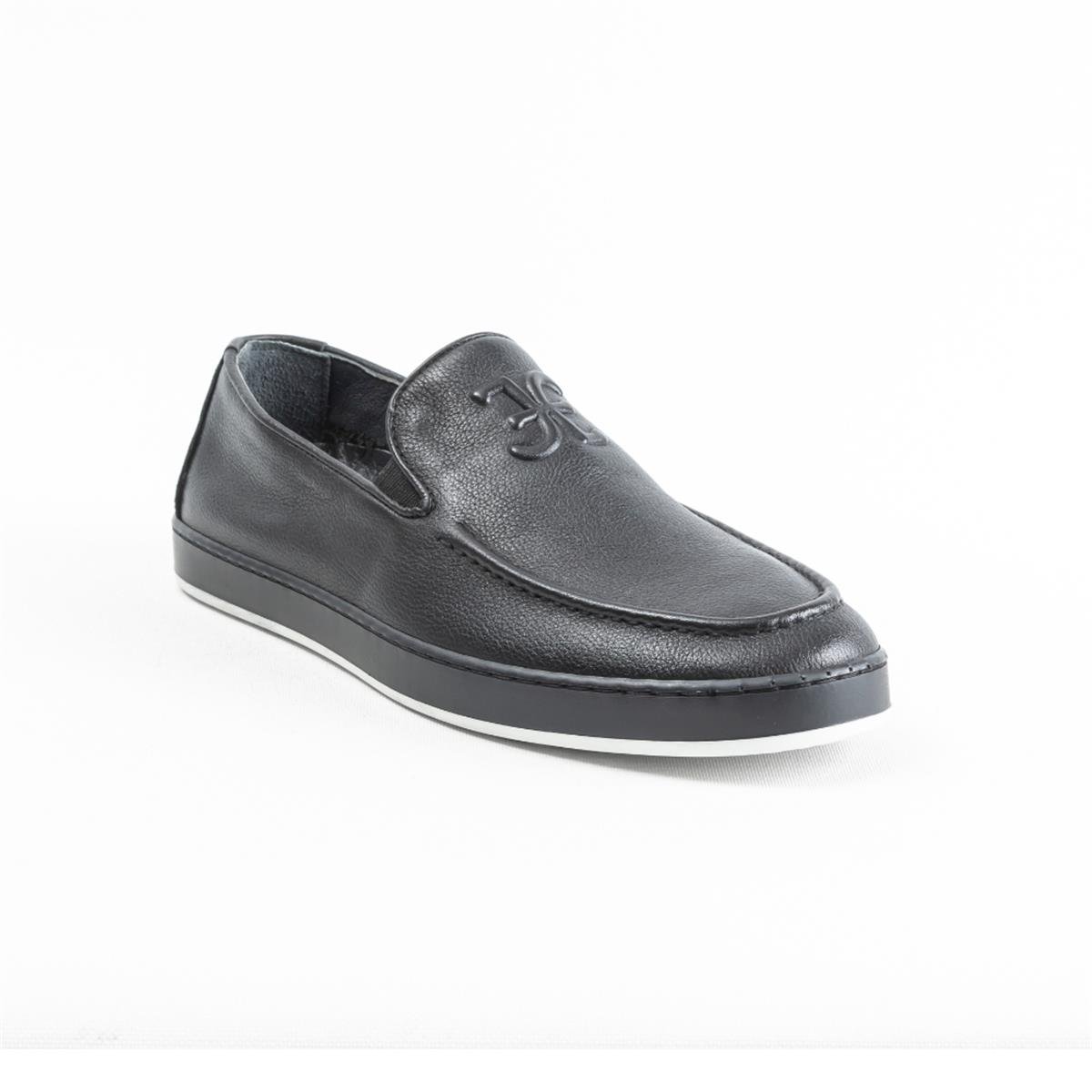 Ulus 2118 Siyah Fb Baskı Loafer Ayakkabı