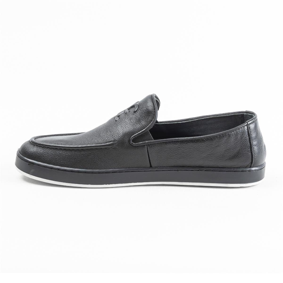 Ulus 2118 Siyah Fb Baskı Loafer Ayakkabı