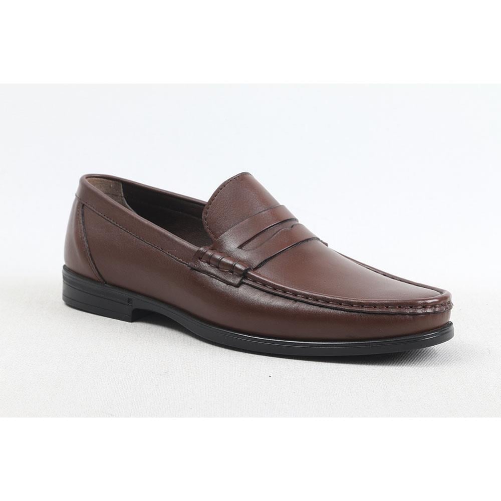ULUS 2246-2 KAHVE POLİ LOAFER AYAKKABI