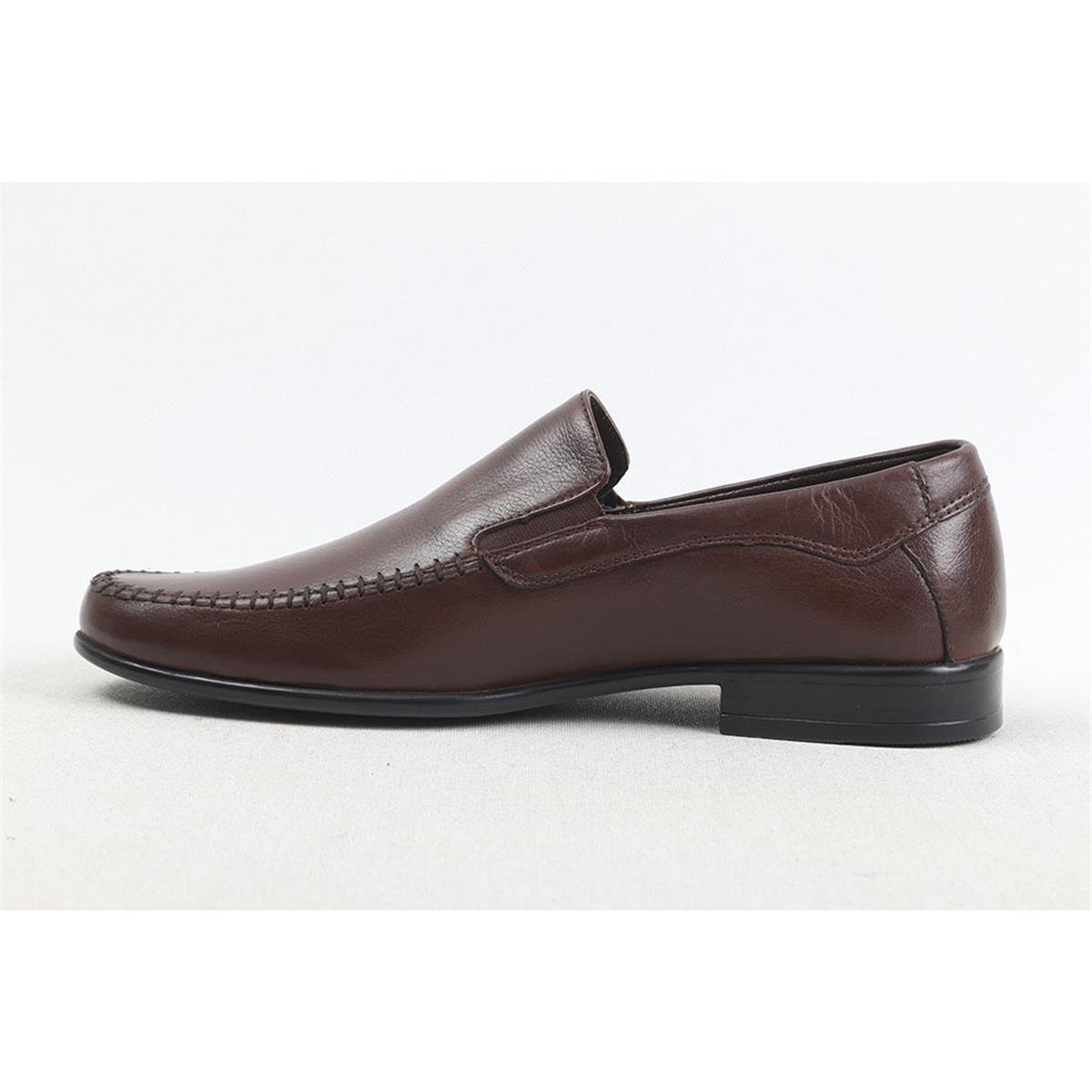 ULUS 2246 SADE KAHVE LOAFER AYAKKABI