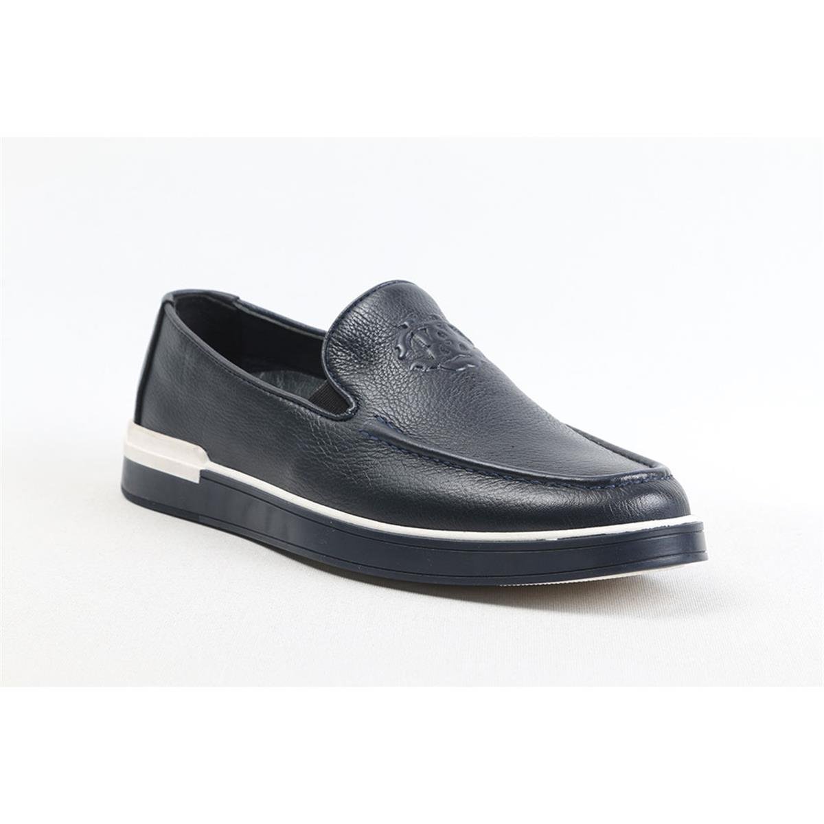 Ulus 241 Cc Baskili Lacivert Loafer Ayakkabi