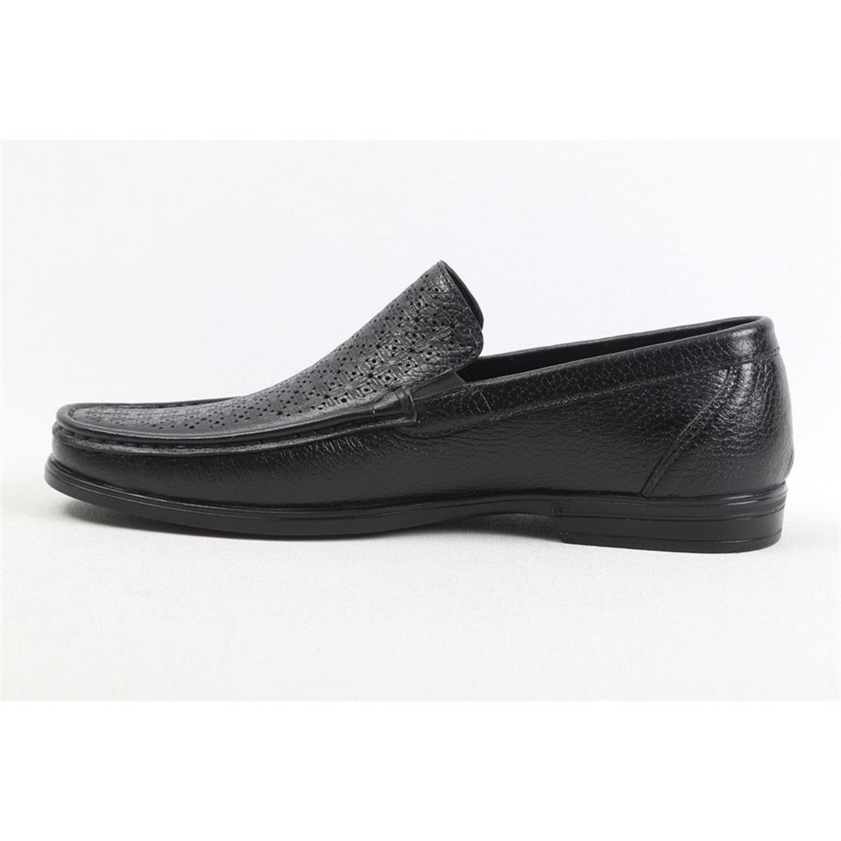 ULUS 2504 SİYAH DELİKLİ LOAFER AYAKKABI