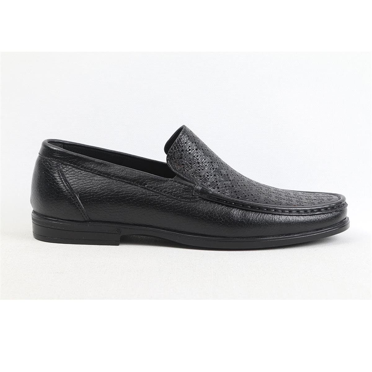 ULUS 2504 SİYAH DELİKLİ LOAFER AYAKKABI