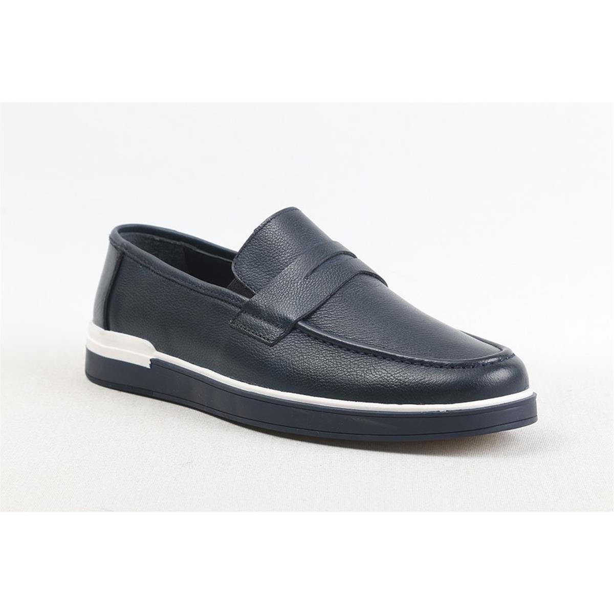 ULUS 252 FİYONKLU LACİVERT LOAFER AYAKKABI