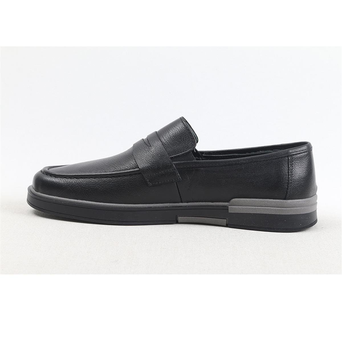 ULUS 252 FİYONKLU SİYAH LOAFER AYAKKABI