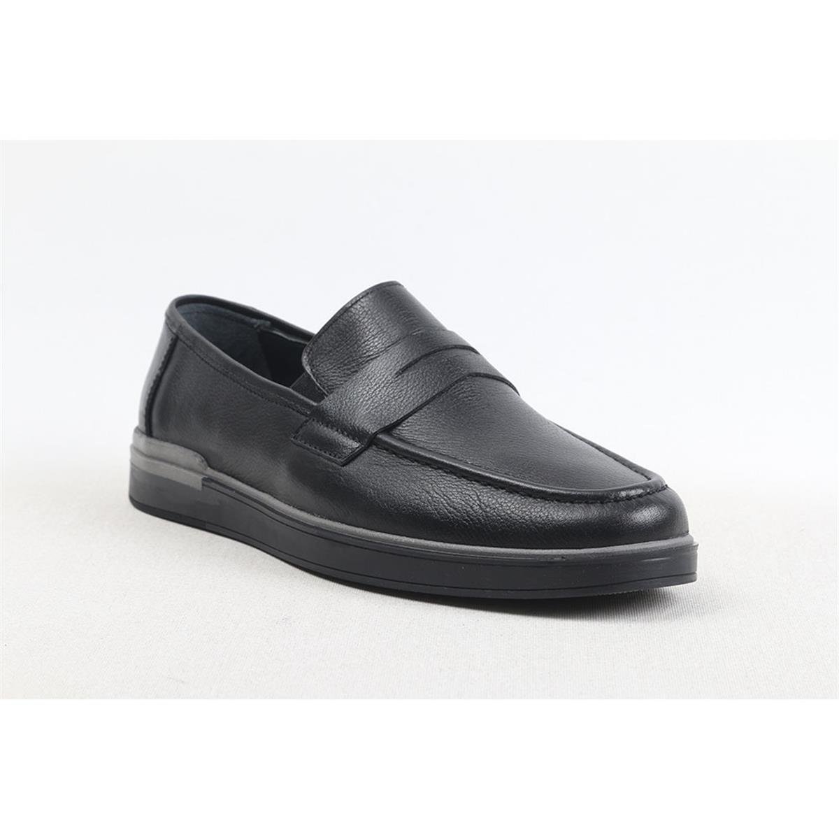 ULUS 252 FİYONKLU SİYAH LOAFER AYAKKABI
