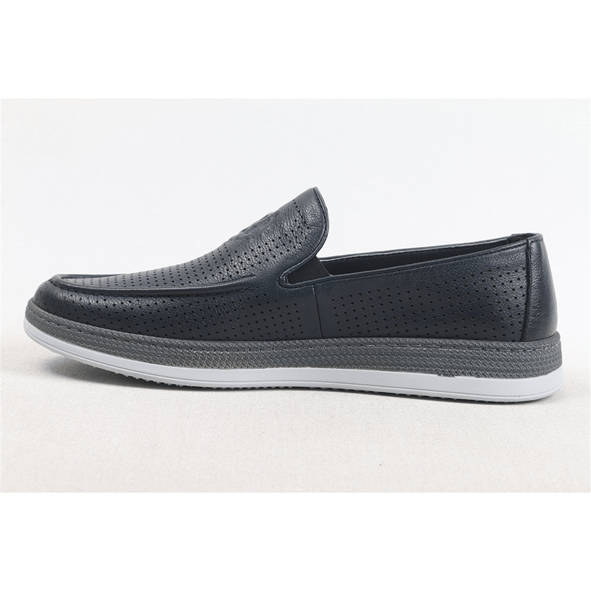 ULUS 300 LACİVERT DELİKLİ LOAFER AYAKKABI