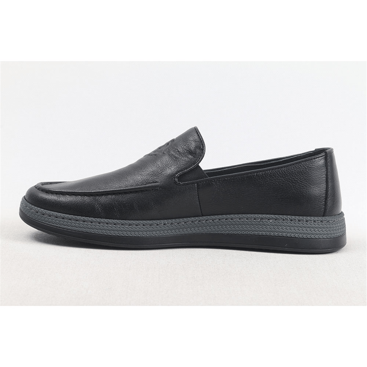 Ulus 311 Baskili Siyah Loafer Ayakkabi
