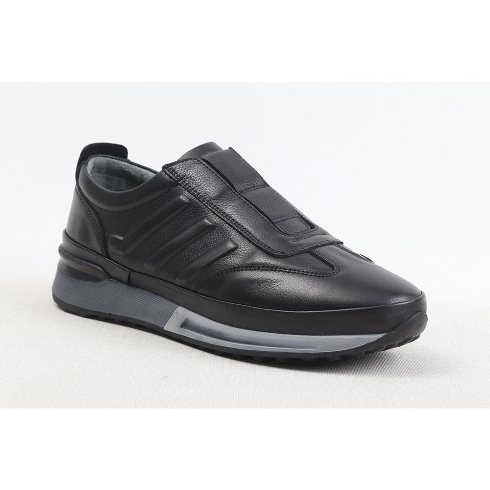 ULUS 313 LASTİKLİ SİYAH TERMO SNEAKER SPOR AYAKKABI
