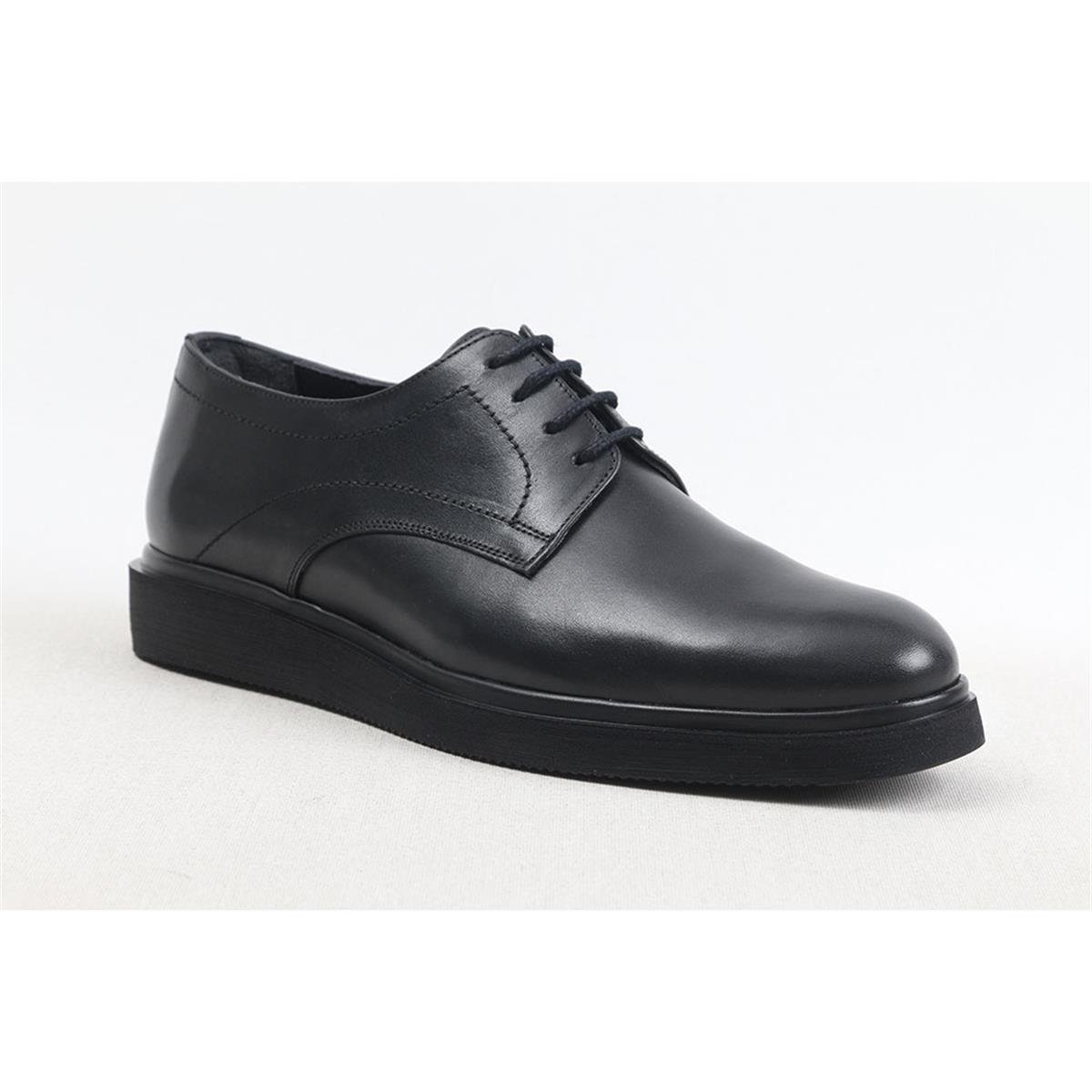 ULUS 4006 POLİ SİYAH DÜZ BAĞLI CASUAL AYAKKABI