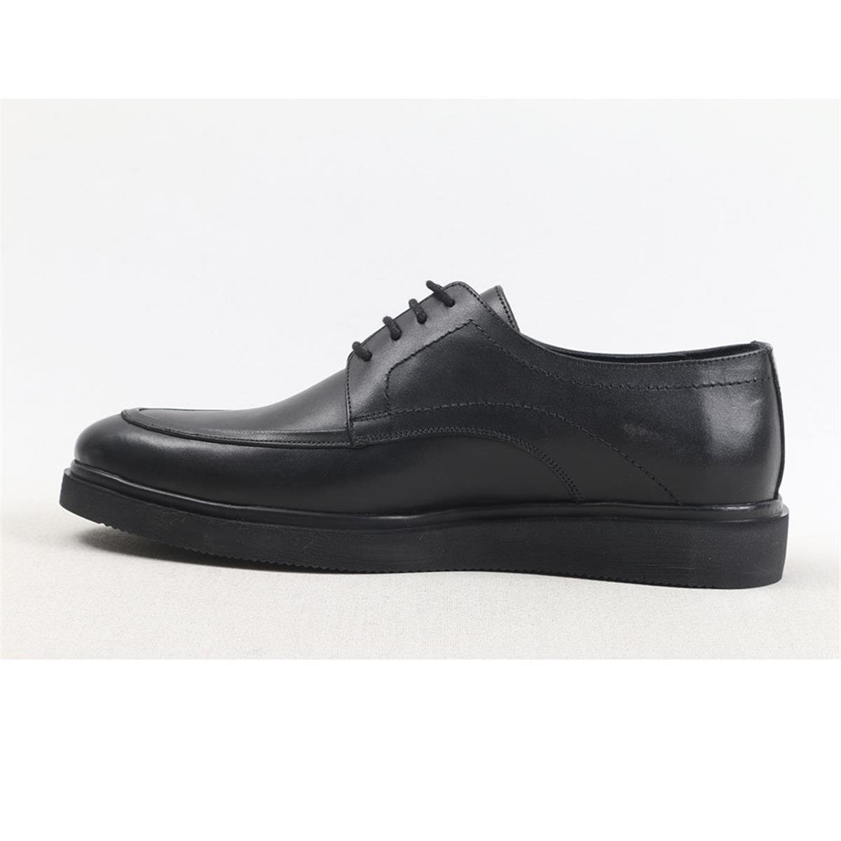 ULUS 4013 POLİ SİYAH AYNALI BAĞLI CASUAL AYAKKABI