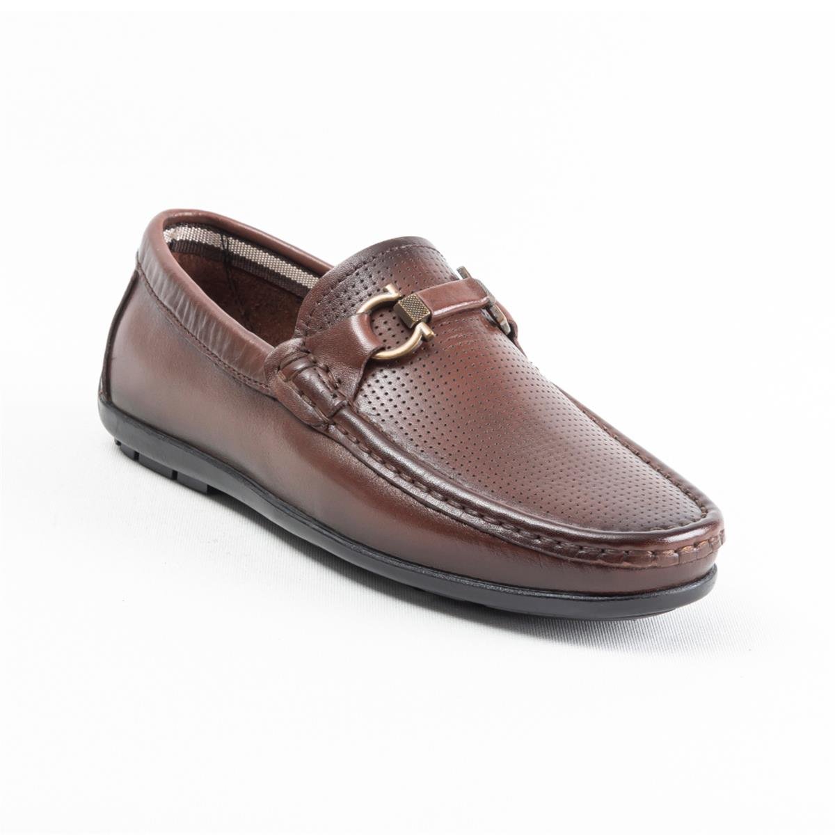 Ulus 4640 Kahve Baskılı Loafer Ayakkabı