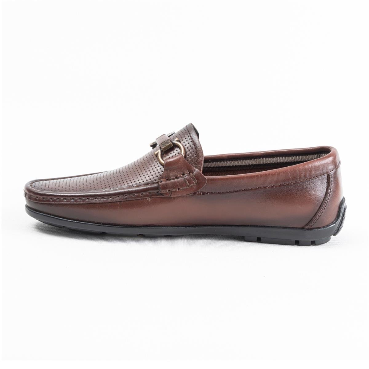 Ulus 4640 Kahve Baskılı Loafer Ayakkabı