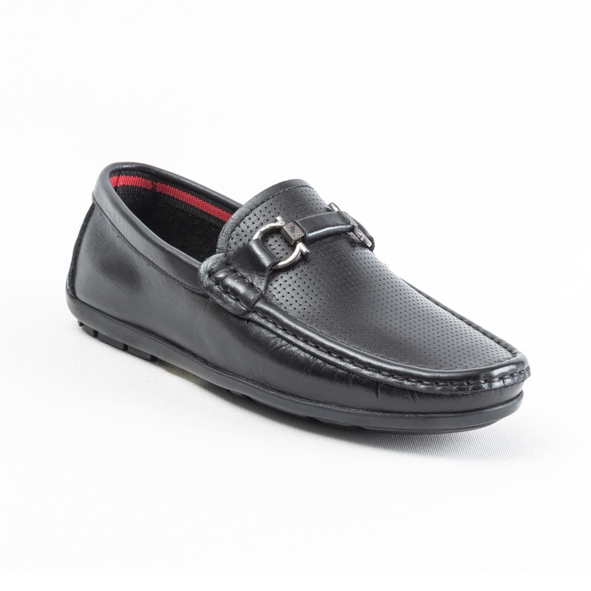 Ulus 4640 Siyah Baskılı Loafer Ayakkabı