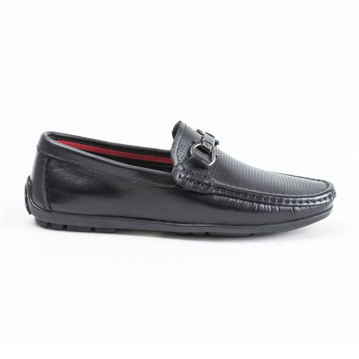 Ulus 4640 Siyah Baskılı Loafer Ayakkabı