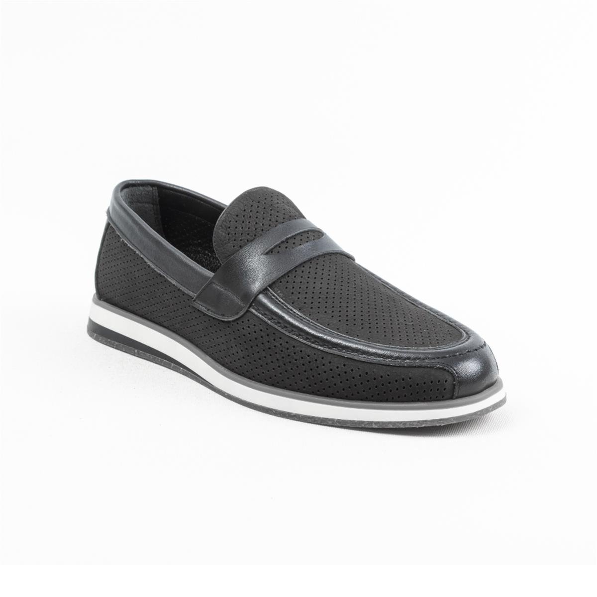 Ulus 5526 Siyah Nubuk Loafer  Ayakkabı