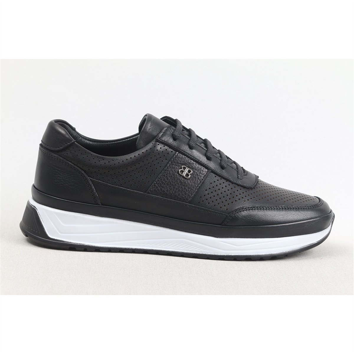ULUS 566 DELİKLİ SİYAH SNEAKER SPOR AYAKKABI
