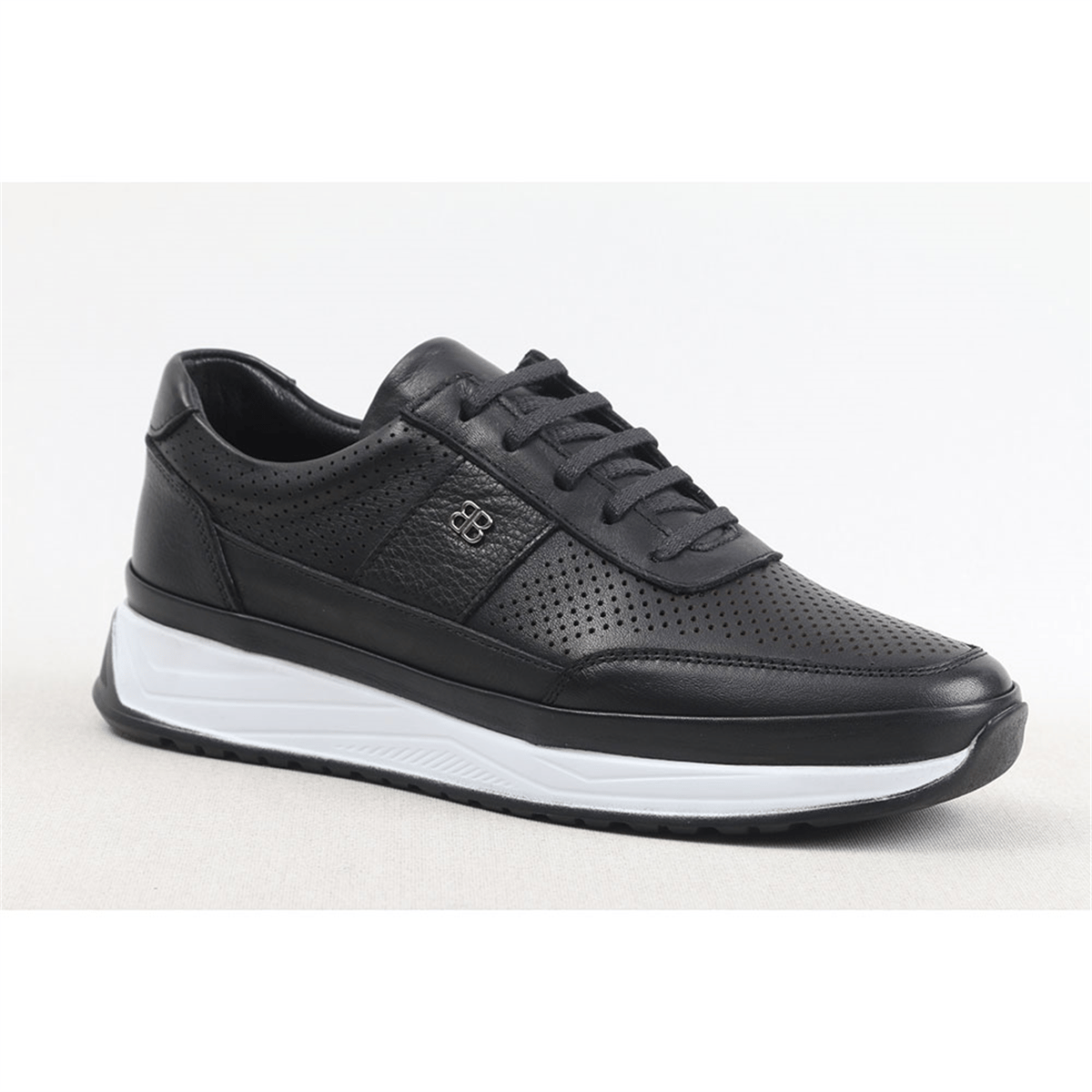ULUS 566 DELİKLİ SİYAH SNEAKER SPOR AYAKKABI