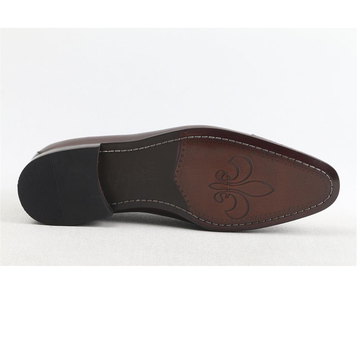 ULUS 6639 KAHVE MASKARETLİ CROCO JURDAN NEOLİT KLASİK AYAKKABI