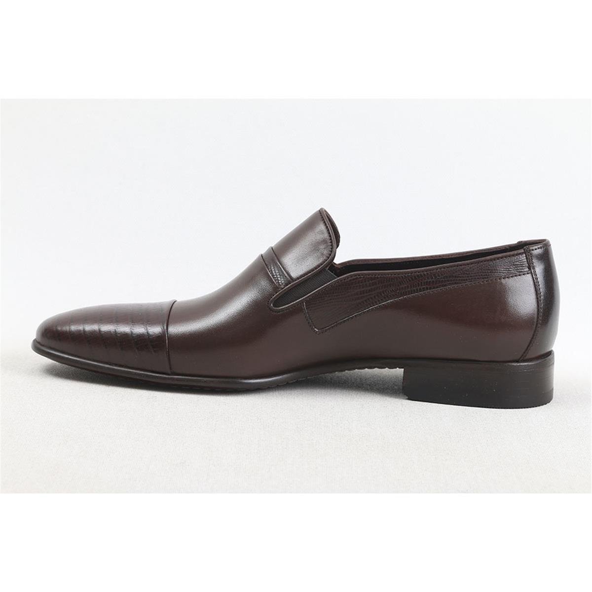 ULUS 6639 KAHVE MASKARETLİ CROCO JURDAN NEOLİT KLASİK AYAKKABI