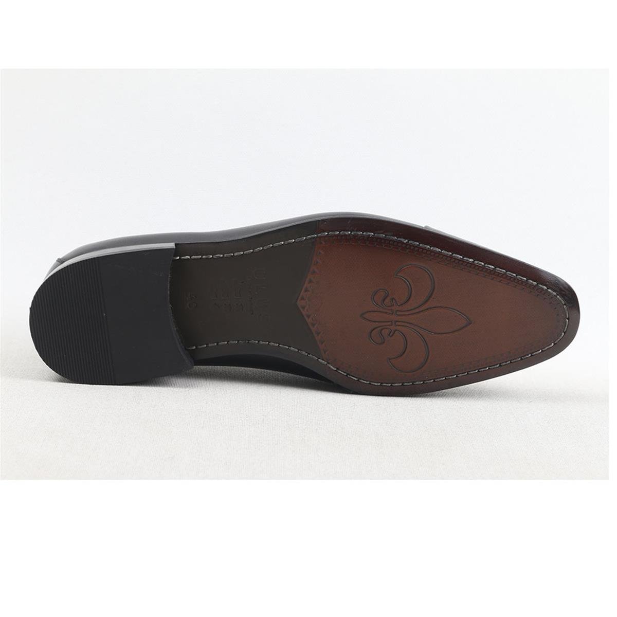 ULUS 6639 SİYAH MASKARETLİ CROCO JURDAN NEOLİT KLASİK AYAKKABI