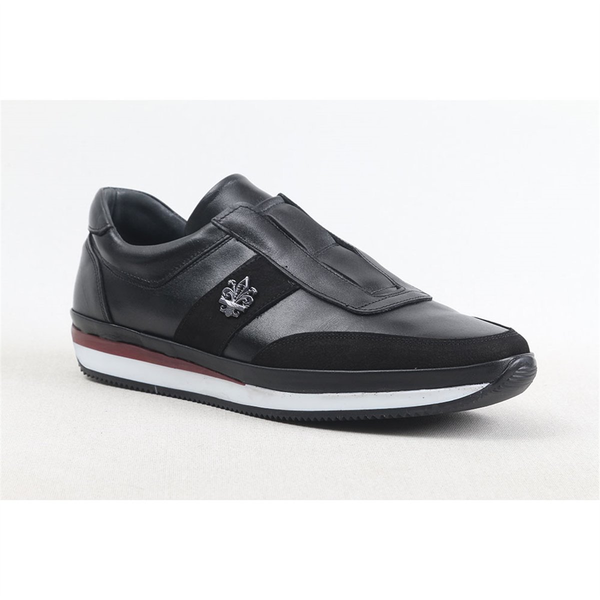 ULUS 710 LASTİKLİ SİYAH SNEAKER SPOR AYAKKABI