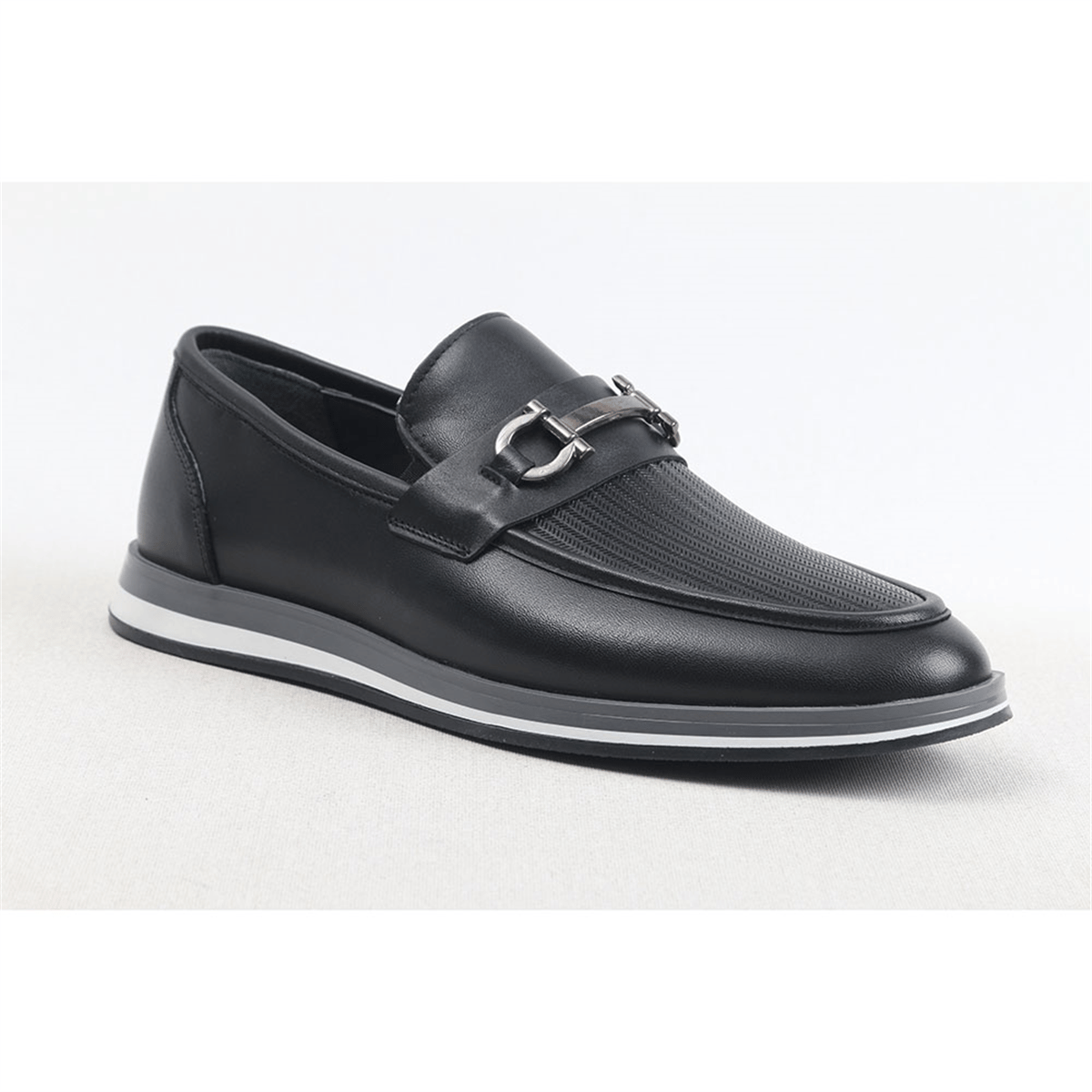 ULUS 7130 SİYAH TOKALI LOAFER AYAKKABI