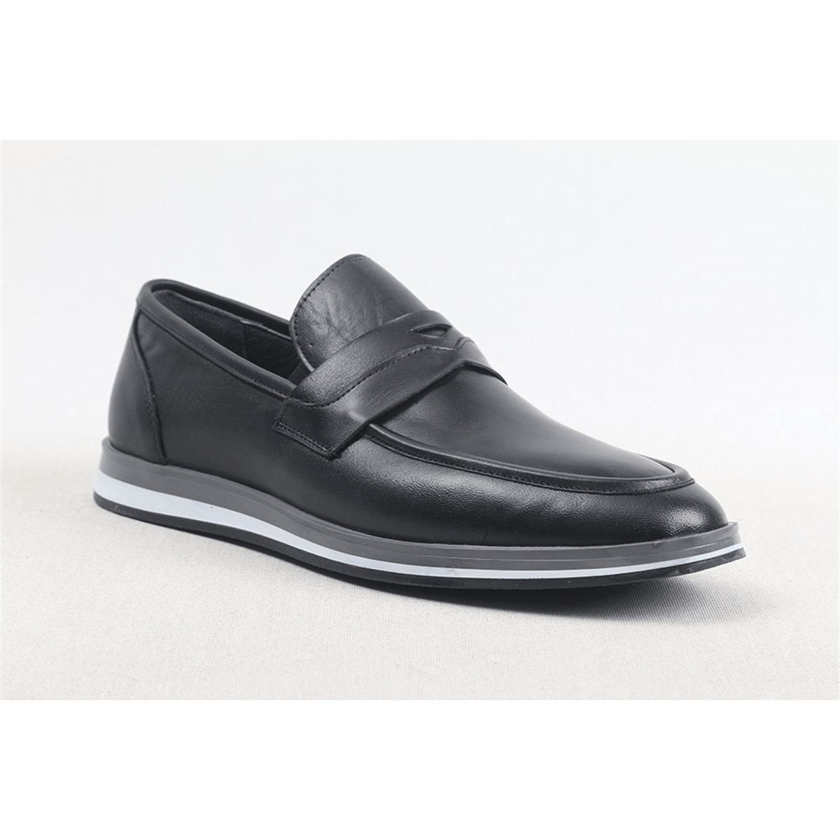 ULUS 7160 FİYONKLU SİYAH LOAFER AYAKKABI