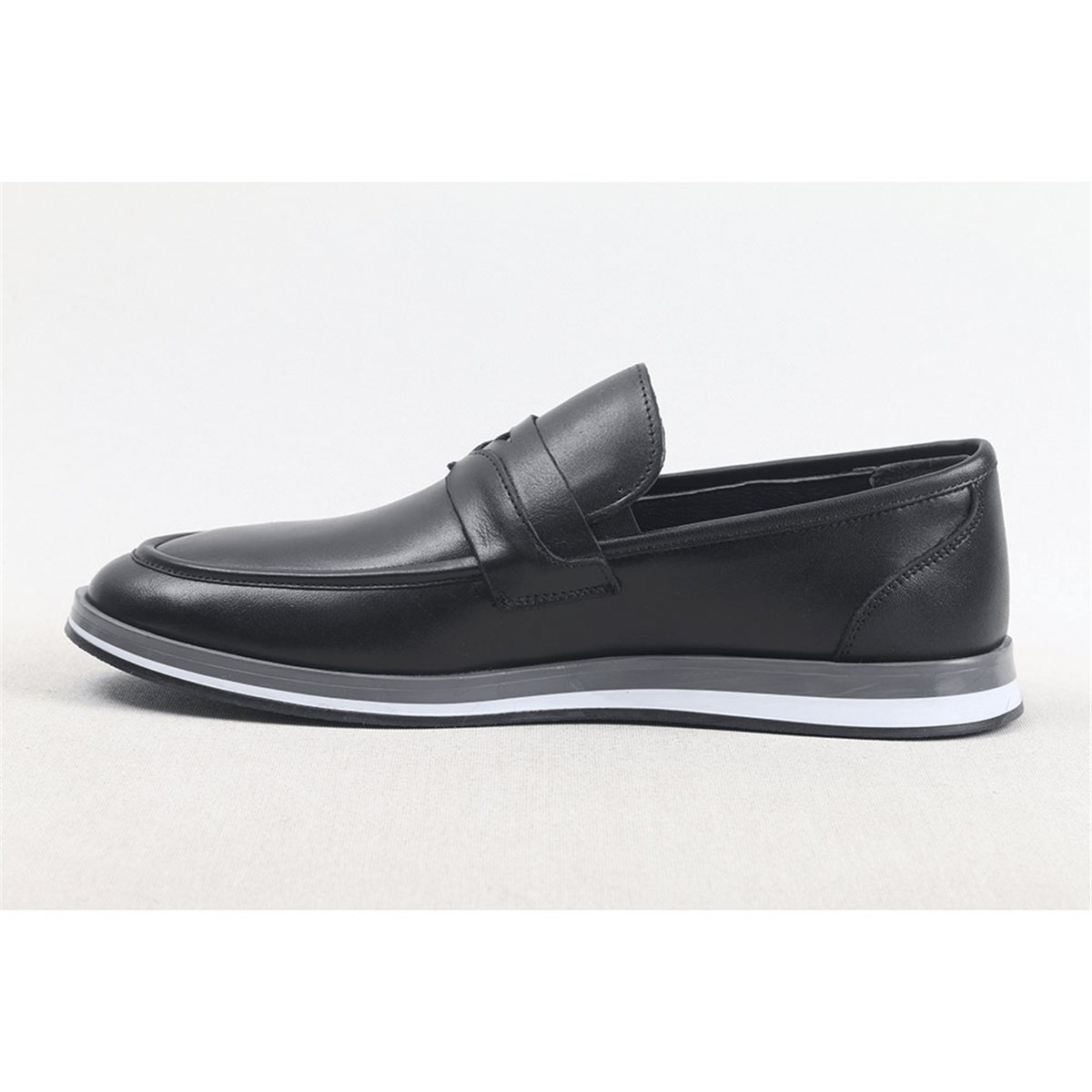ULUS 7160 FİYONKLU SİYAH LOAFER AYAKKABI
