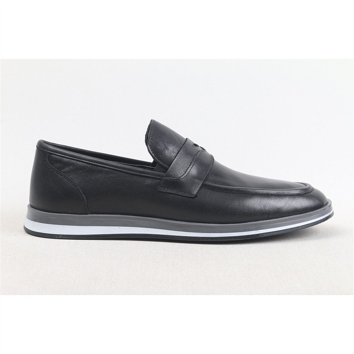 ULUS 7160 FİYONKLU SİYAH LOAFER AYAKKABI