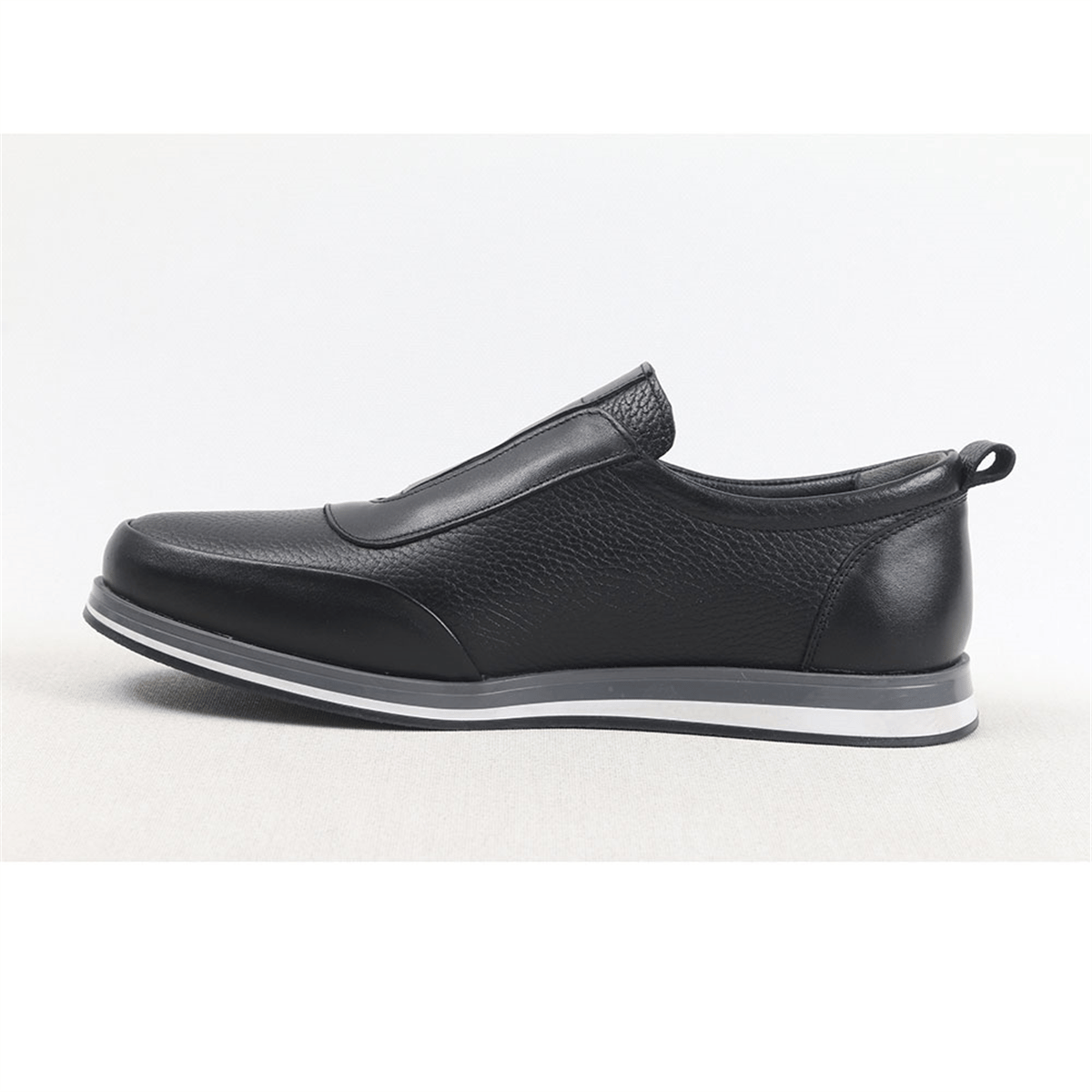 ULUS 8110SİYAH LASTİKLİ LOAFER AYAKKABI