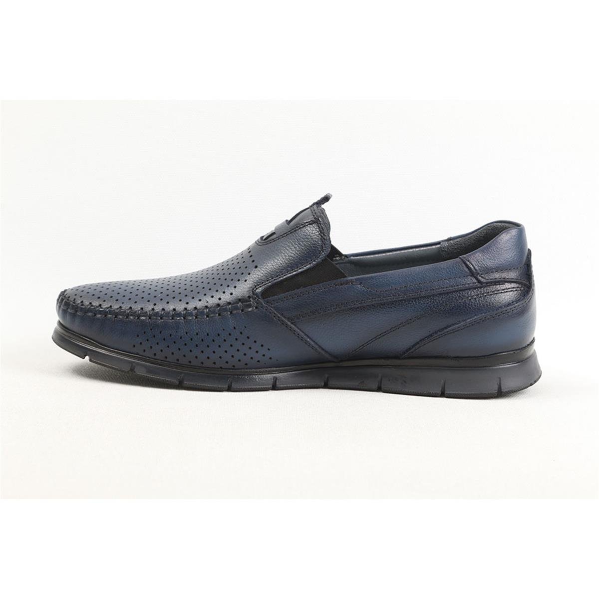 ULUS 82 DELİKLİ LACİVERT LOAFER AYAKKABI