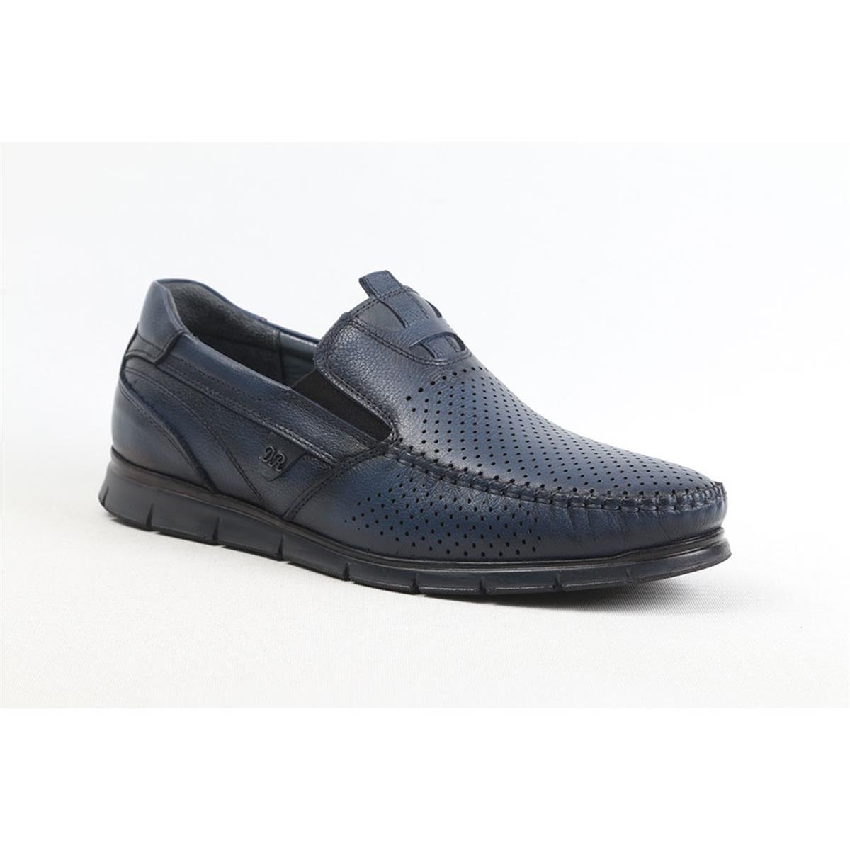 ULUS 82 DELİKLİ LACİVERT LOAFER AYAKKABI