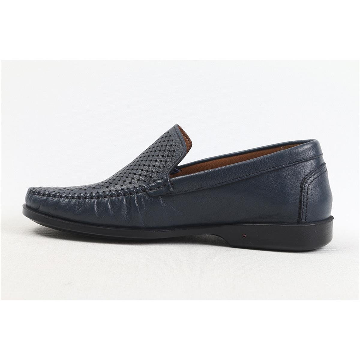 ULUS 927 DELİKLİ LACİVERT LOAFER AYAKKABI